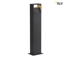 SLV, Lampada LED da terra LOGS 70, squadrata, 6 W, luce bianca calda, Acciaio INOX/Alluminio (Edelstahl/Aluminium), 232125