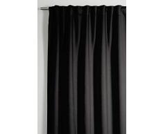 Gardinia Tenda con fettuccia Dimout, Nero, 140 x 245 cm, Poliestere