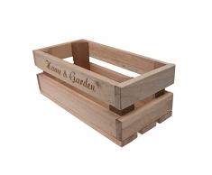 Quartier 63 - Scatola di Legno Piccola, per casa e Giardino, in Legno, Marrone, 24 x 11 x 9 cm
