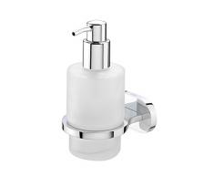 Tiger Lucca Dispenser per Sapone Liquido, Zamak, Vetro, Cromato, 7,7 x 14,9 x 10,4 cm