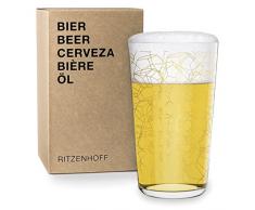 RITZENHOFF - Bicchiere da Birra Fuksas, in Cristallo, 330 ml