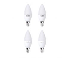 panalight Pack di 4Â lampade LED candela Frost E14, 4Â W, 4500Â K