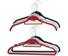 JVL - Grucce appendiabiti, confezione da 30 pezzi, colore: Rosso/Blu/Bianco