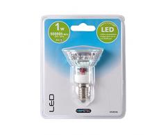 E=M6 6TUN183 Riflettore E14 15 LED, Vetro, 1 W, Bianco