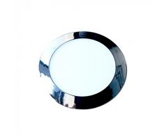 Pannello LED Incasso Rotondo Cromato 30Cm 24W, Smd con Driver Luce Calda 3000K