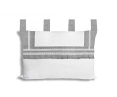 Soleil docre Forever Testiera da Letto, Cotone, Bianco, 45 x 70 cm