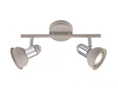 WOFI ISABEL - Faretti da soffitto, 56 W, colore: Grigio