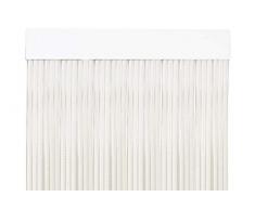MercuryTextil P69 Tenda Porta PVC 210 x 90 cm Bianco + Filo Trasparente, plastica