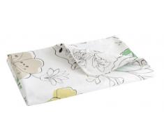 Blanc des Vosges 3VC, Set di biancheria da letto in percalle di cotone stampato, Bianco, 140 x 200 cm
