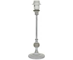 Better & Best Lampada colonna a sfera liscia grigia base rotonda, misure 11 x 11 x 37,5 cm, materiale: metallo,