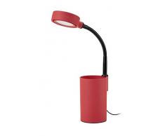 Mathias 3481111 Lampada da scrivania Studio in plastica, da 3 W, colore: rosso, 42 x 9 cm