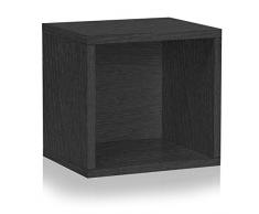 Way Basics Eco Stackable Connect Open Storage Cube & Cubby Organizzatore, Nero (Realizzato in Cartone Non tossico ecosostenibile), ZBoard â Carta Riciclata, Taglia Unica