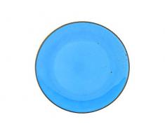 Creatable Nature Collection 22060 - Set di 6 piatti piani in gres, Ã¸ 27 cm, colore: blu