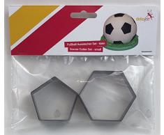 dekofee Set di tagliapasta a Forma di Pallone da Calcio, Piccolo 15 cm