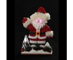 AUTOUR DE MINUIT Intorno di Mezzanotte 5dma201Â Babbo Natale Luminoso LED a Batteria Cotone Rosso 26Â x 8Â x 40Â cm