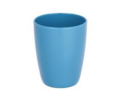 Wenko Loft - Bicchiere per spazzolini da denti Cocktail, 8,0 x 8,0 x 10,2 cm, Plastica, Nero, 8.8x8.0x10.2 cm