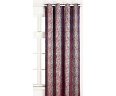 Home Maison 09376-8-AL Tenda in Tessuto Jacquard con Occhielli, 140 x 260 cm, Blu/Argento, 140 X 260