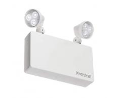 Knightsbridge 230Â V IP20Â 6Â W LED Twin spot luce di emergenza, bianco