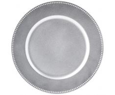 MI CASA - Sottopiatto con Motivo a Pois argentati, Ã 25 cm
