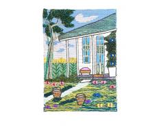 Jute & Co. Arazzo Tessuto su Telaio Artigianale Indiano, 100% Juta, Multicolore, 45 x 60 cm