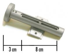 Gardinia 12514 Supporto a Parete per Tende Scorrevoli, Metallo, Bianco, 19x10x0.1 cm