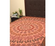 RAJRANG Matrimonio Indiano Ricamato Foglio Letto Singolo Copriletto