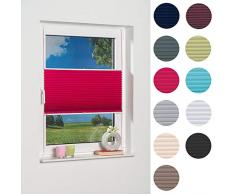 K-home 516393 Tenda Veneziana Oscurante, Fissaggio con Morsetti, Colore: Fucsia, Rosa, 80 x 210 cm