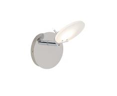 Brilliant, Lampada LED da parete, in metallo e vetro, cromata, 5,0 W, classe di efficienza energetica A, 420 lumen, 3000 kelvin
