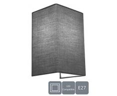 HARPER LIVING 1xE27/ES - Lampada da parete con interruttore, paralume in tessuto rettangolare, adatto per LED, ideale per camera da letto, soggiorno, corridoio, hotel, B&B