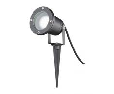 WOFI Lampada Da Esterno di Spies, Alluminio, GU10, 35Â W, Nero, 9.7Â x 9.7Â x 32.5Â cm