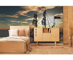 Oedim â Fotomurale in Vinile per Parete Barca | Fotomurale per Pareti | Fotomurale in Vinile Decorativo | 500 x 300 cm | Decorazione Sala da Pranzo, Soggiorno, Camera