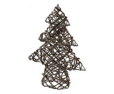 Villa dEste Home Tivoli Xmas Albero Decorativo Piccolo, Polyrattan, Marrone, 30 x 10 x 40 cm