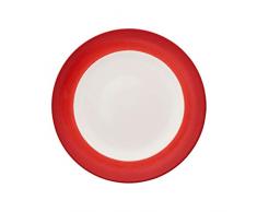 Villeroy & Boch Colourful Life Deep Red Piatto Piano, 27 cm, Porcellana, Bianco/Rosso
