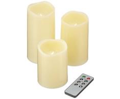 Flower Power 9198, Candela LED, Plastica, beige, 23Â x 7,5Â x 15,5Â cm