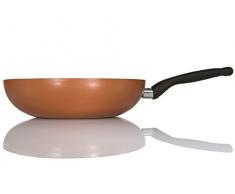 MONETA Wok un manico antiaderente zecchino cm28 Pentole e preparazione cucina