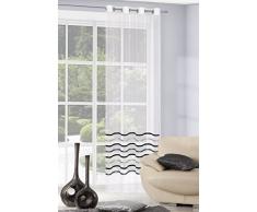 Eurofirany FIR/Gabi/2/K + gra Tenda Gabi2, Tenda con Occhielli, 140 x 250, Crema/Blu Scuro