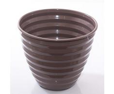 Luigi Dal Pozzo Home Ciotola Portavaso Coprivaso Latta, Metallo, Marrone, 26 x 26 x 22 cm