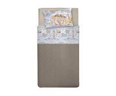 Completo Letto Pensieri Delicati Sea Life Beige Piazza E Mezza