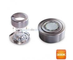 GSC Evolution SMD - Faretto da incasso con superficie rotonda a LED, 3 W, 3000 K, cromato, 70 x 70 x 30 mm