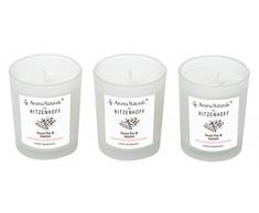 RITZENHOFF 5040003Â Aroma Naturals Nature Candela profumata, Set da, Vetro, Rosa/Latte, 5Â x 5Â x 6Â cm, 3Â unitÃ 