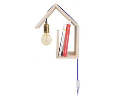 Tosel 31809Â applica comodino 1Â luce, legno, e27, 40Â W, Giallo, 29Â x 36Â cm