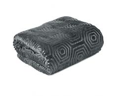Eurofirany Copriletto in Microfibra con Motivo Geometrico, Elegante e Glamour per Camera da Letto, Soggiorno, Camera degli Ospiti, Lounge, Grigio, 200 x 220 cm