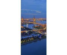 ID PeelitStickit-018 60 x 130 cm, Altezza Â«Famosi edifici e CittÃ , di Alta qualitÃ , Carta da Parati, in Vinile, da Parete