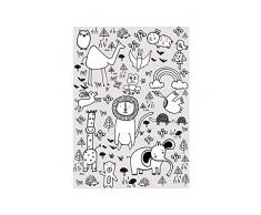 Komar Quadro da Parete Scribble Park, Poster, Immagine, Soggiorno, Camera da Letto, Decorazione, Stampa Senza Cornice Disponibile in 3 Misure, Nero, Bianco, P104A-30x40