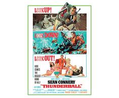 Pyramid International - Tela Locandina Film Agente 007 - Thundeball, 32 x 44 cm