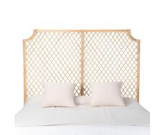 Belssia Riz Rattan Headboard 150cm, Marrone, 150