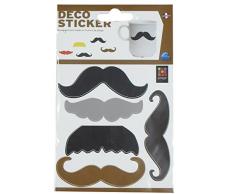 Plage 152044 Adesivi murali - Stickers- Barba, 2 Fogli, 11 x 10,5 cm