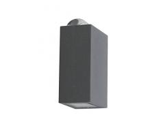 Lutec Evans Lampada da Esterno a LED Integrato 6 W, Grigio Antracite, 16 x 7 cm