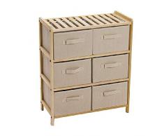 Dcasa - Cassettiera con 6 cassetti, per conservare Decorazioni Natalizie, Articoli per la casa, Unisex, per Adulti, Colore: Unico