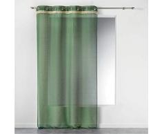 Douceur dintérieur Tenda con Occhielli, 140 x 240 cm, in Voile Sabbia, con Frange Verde